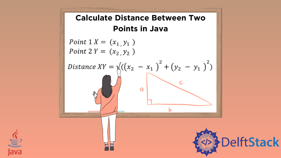 calcular-la-distancia-entre-dos-puntos-en-java-delft-stack